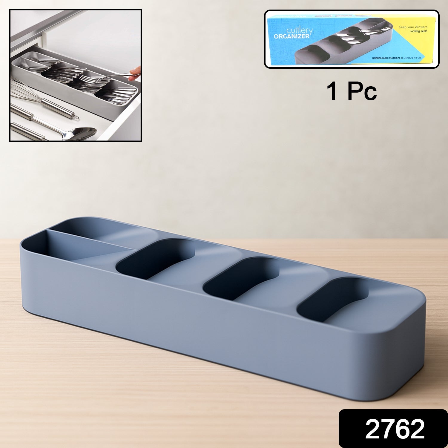 1 Pc Cutlery Tray Box Used For Storing Cutlery Items And Stuffs Easily And Safely.