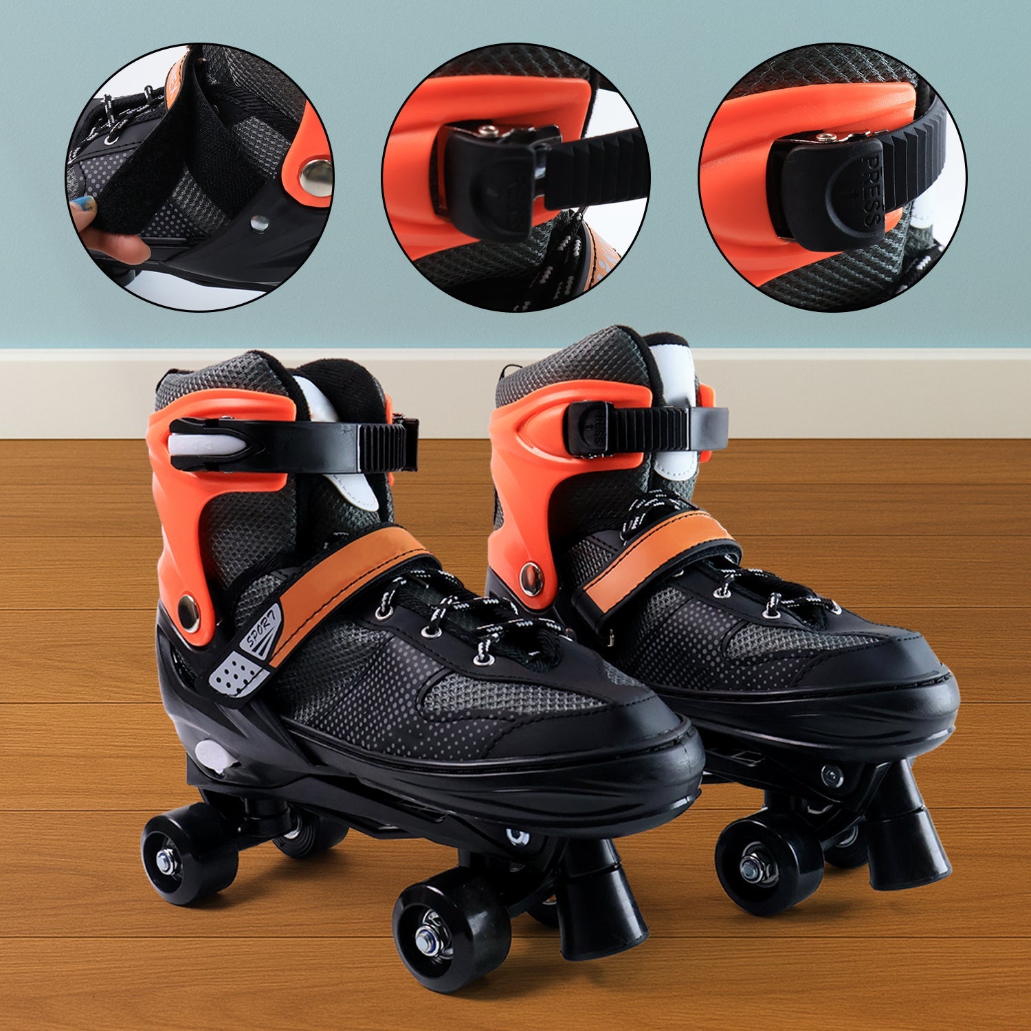 Adjustable Quad Roller Skates for Kids (XL / 1 Pair)