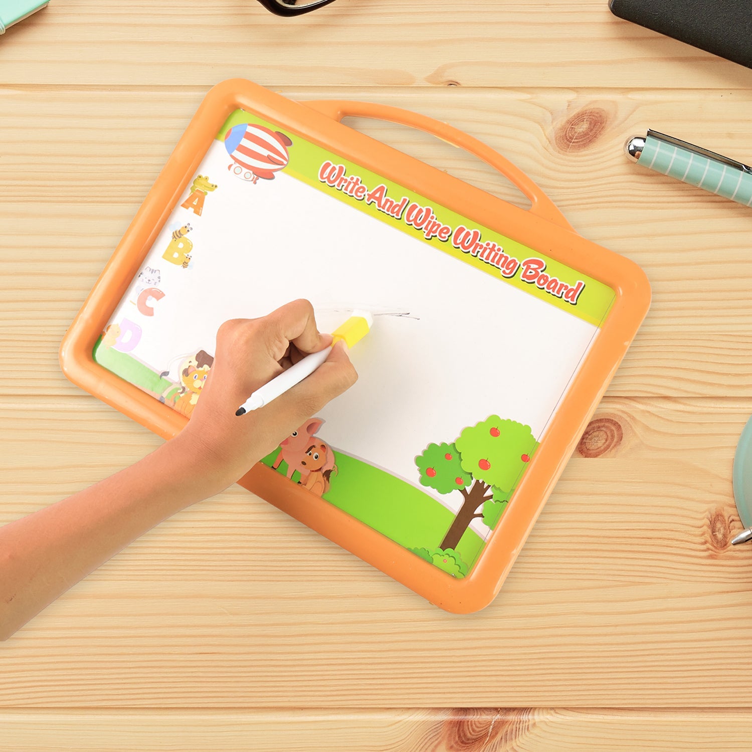Dry Erase & Chalkboard Combo Board for Kids – Educational Toy