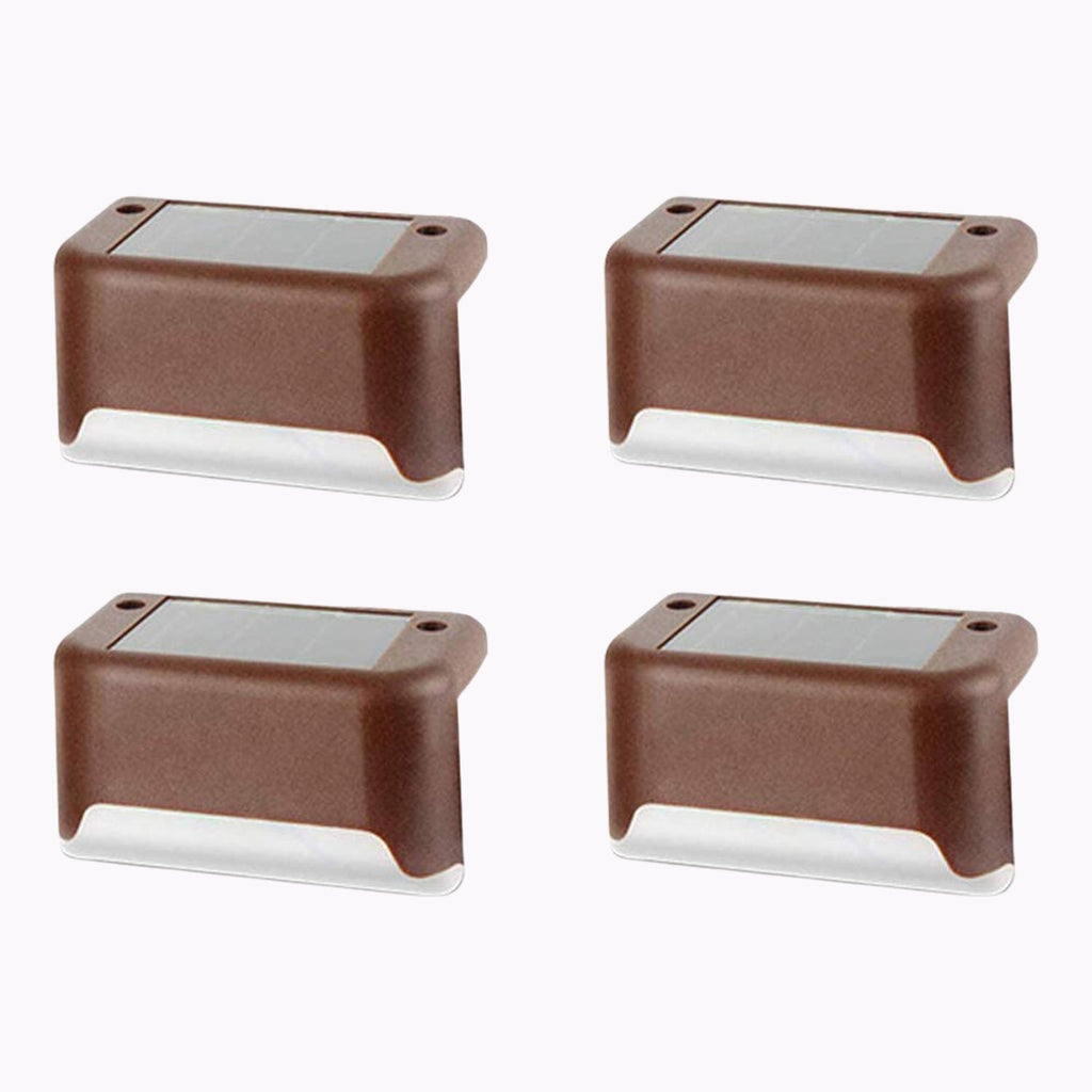 4-Piece Solar Waterproof Garden, Stair & Railing Lights