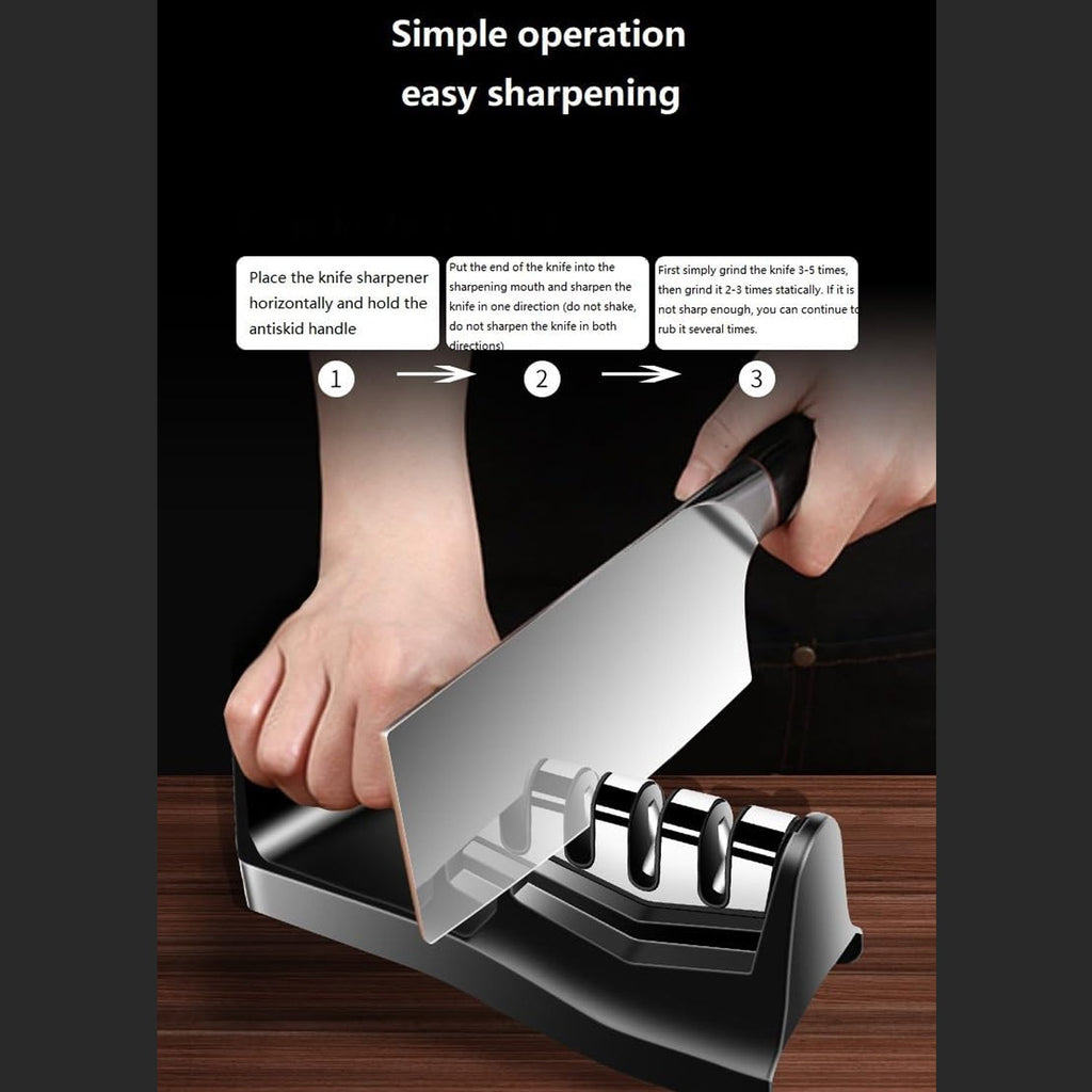 Handheld Kitchen Knife Sharpener for Chefs & Serrated Knives (1 Pc, Chopper Not Included)