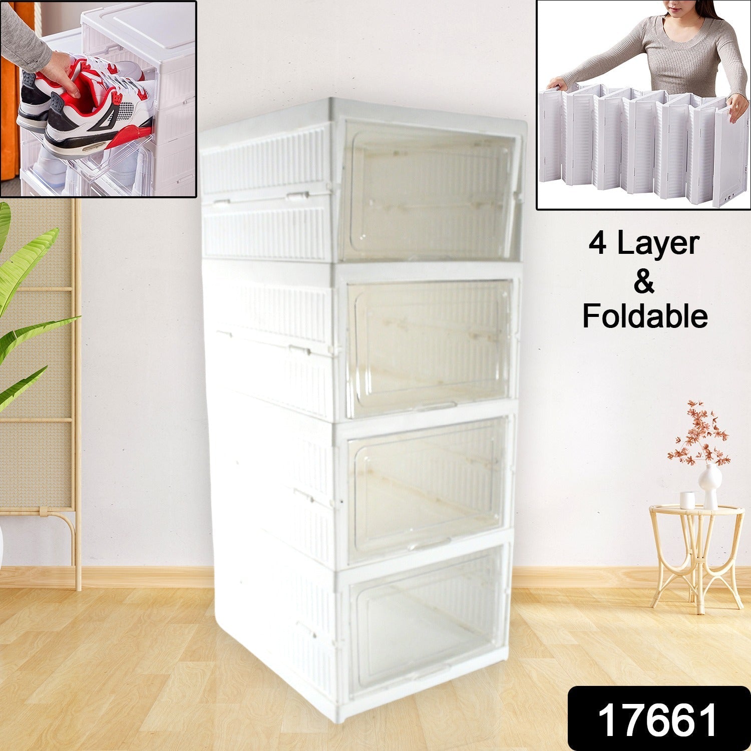 4-Layer Stackable Storage Organizer