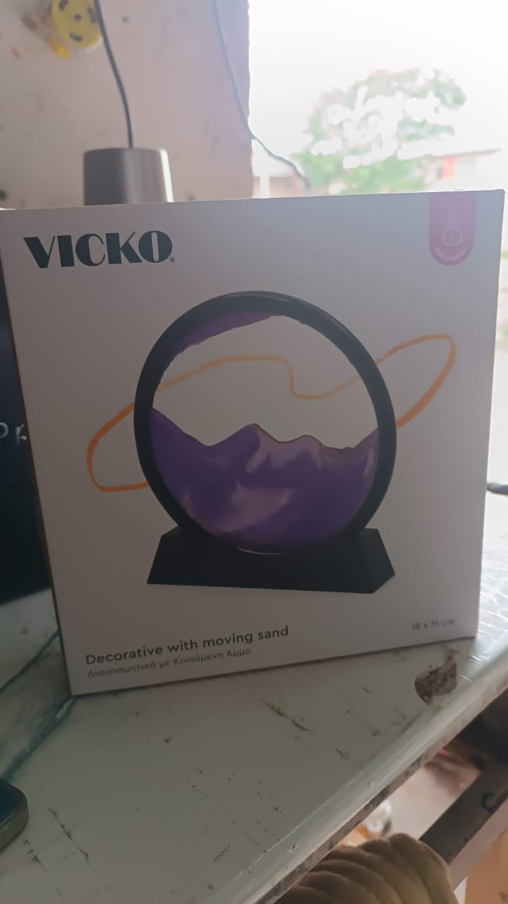 3D Moving Sand Art – Liquid Motion Deep Sea Sandscape with Round Glass Frame (1 Pc)