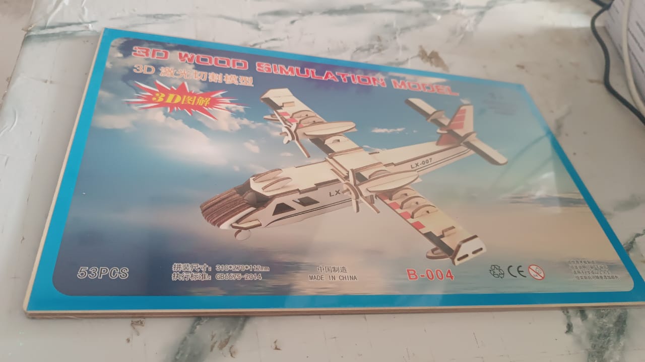 3D Wooden Aircraft Puzzle DIY Assembly Kit (Mix Design – 1 Set)