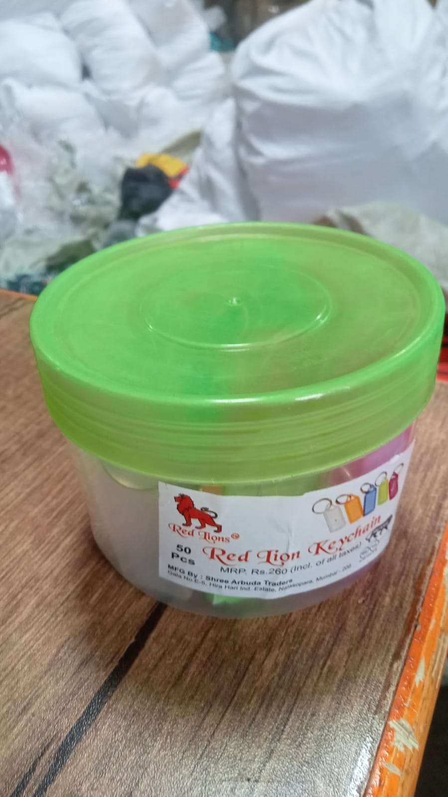 Keychain tags shown with various designs, used for decorative purposes